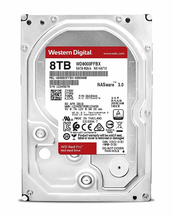 WD Red Pro 8TB 7200 RPM 256MB Cache SATA 6.0 Gb/s 3.5-inch NAS