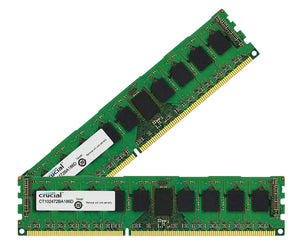 Crucial 16GB (2x 8GB) DDR3L-1866 PC3L-14900 1.35V / 1.5V DR x8 ECC 240-pin EUDIMM RAM Kit