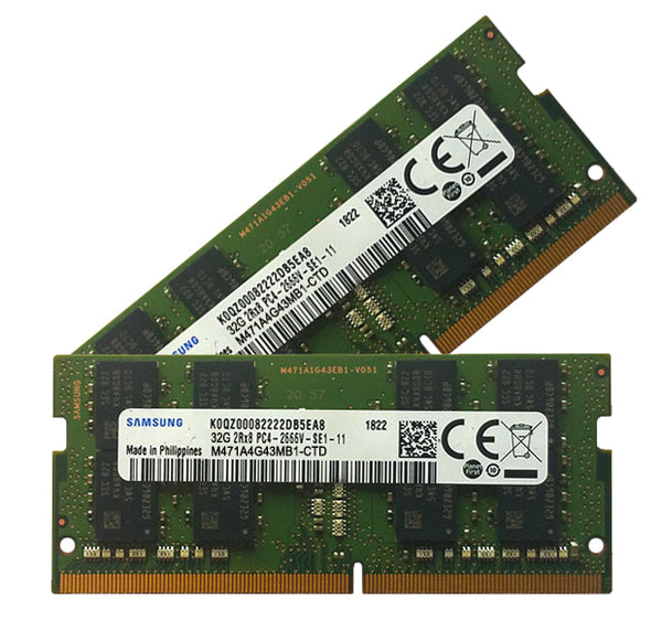 Samsung 64GB Kit (2x 32GB) DDR4-2666 DR x8 SODIMM | 2xM471A4G43MB1-CTD –  RamCity.com.au