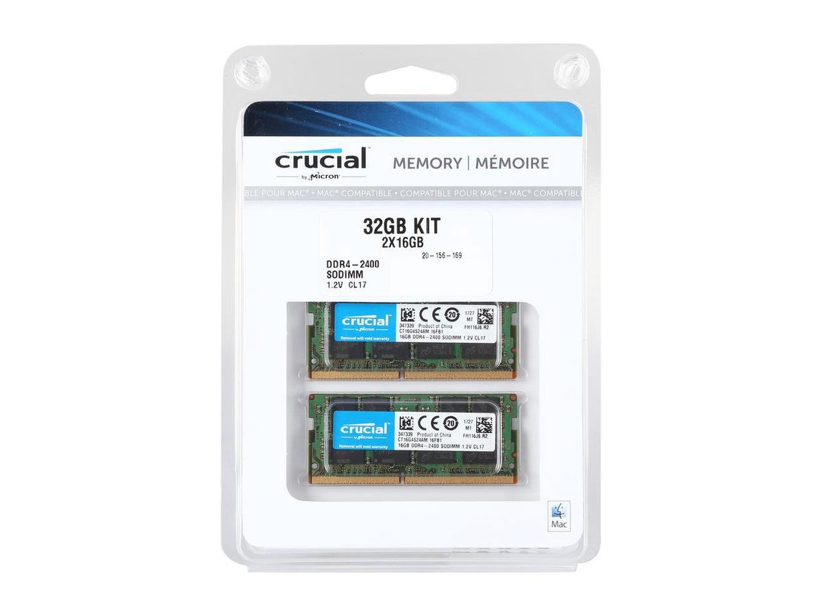 Crucial 32GB Kit (2x 16GB) DDR4-2400 DR x8 SODIMM | CT2K16G4S24AM –  RamCity.com.au