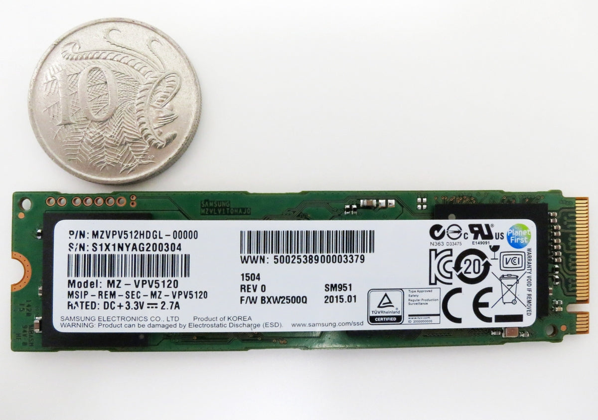 Samsung SM951 512GB NVMe M.2 PCIe 3.0 x4 80mm 2280 Internal SSD Op RamCity